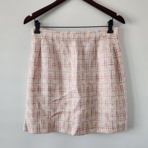 Escada tweed plaid print skirt